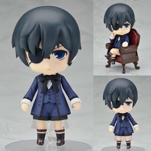 10CM Anime Black Butler Ciel Phantomhive 117 Q Version Deformable PVC Model Toy Boxed Desktop Doll Decoration Collection Gift