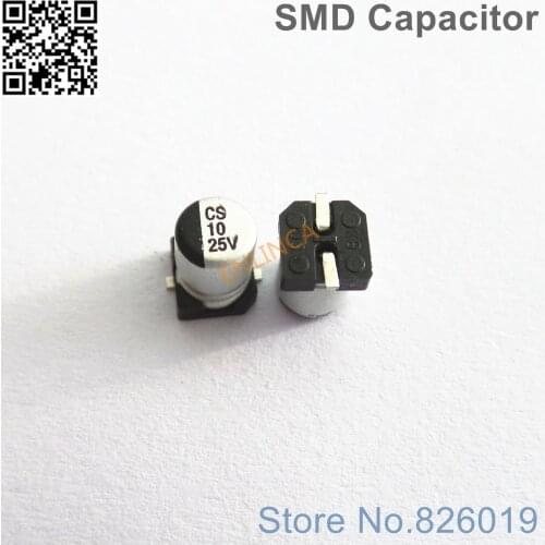 12pcs/lot 25v 10uf SMD Aluminum Electrolytic Capacitors size 4*5.4 10uf 25v
