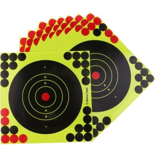 50Pcs/Set Hunting Targets 8x8 Inch Self Adhesive Paper Reactive Splatter Targets Stickers