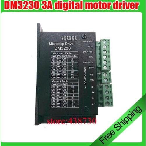 DM3230 3A digital motor driver / 128 high-resolution 42/57 two-phase stepper motor driver 12-32V