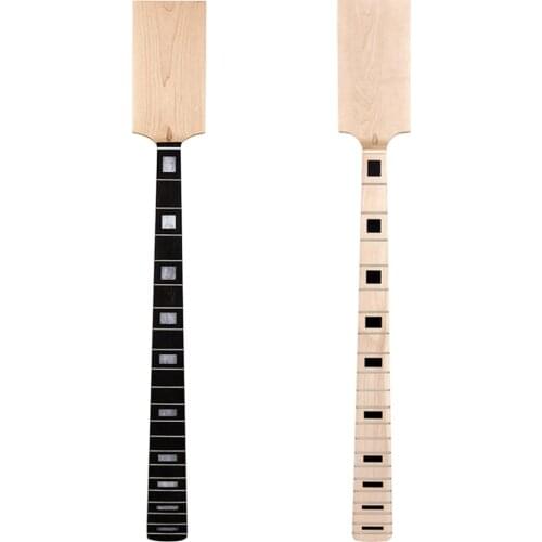 Kmise Electric Jazz Bass Guitar Neck for 4 String JB DIY Unfinished Canada Maple Bone Nut 21 Frets Bolt On Guitar Parts Accessor