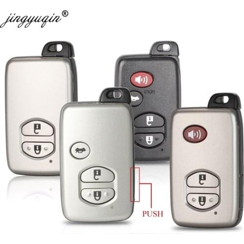 Jingyuqin Smart Remote Key Case 2/3/4 Buttons Fob Shell For Toyota Aurion Avalon Landcruiser Camry Highlander RAV4