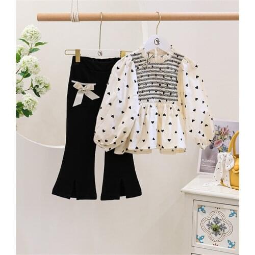 2Pcs Girls Leopard Clothing Set Spring Fashion Kids Children School birthday Party Clothes for 3-7Ys 2020 New Designed Sets