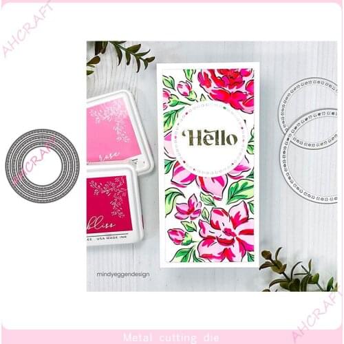 Round shape Frame Metal Cutting Dies for DIY Scrapbooking Photo Album Decorative Embossing Paper Card Crafts Die 2021