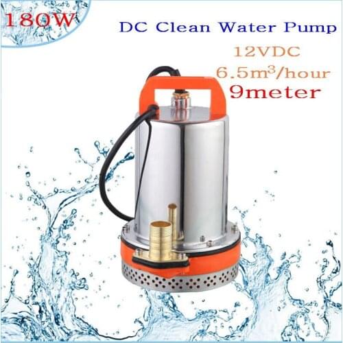 180W 12V DC 200VA clean water pump 1 inch /25mm , max head 9 meter high CE approved