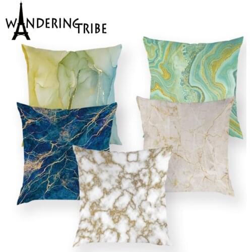 Marble Geometric Decorative Cushion Cover Abstract Line Pillowcase Polyester Throw Pillow Cases Home Decor Pillow Covers Kissen