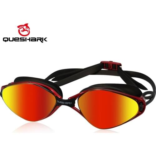 QUESHARK Women Men Adults HD Anti-Fog UV Protection Swimming Goggles Water Sport Diving Swim Glasses With Portable Box Set