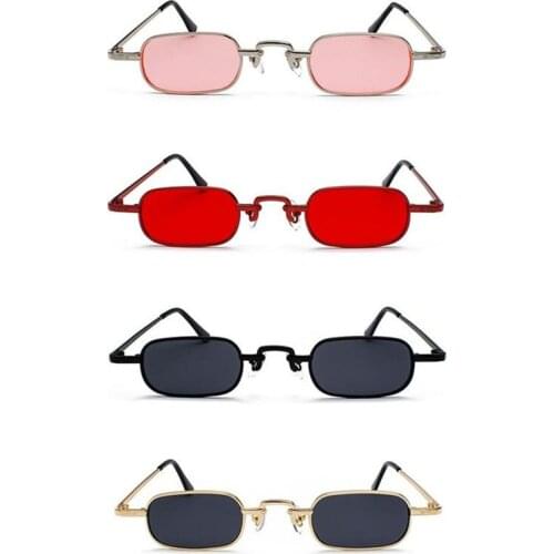 Retro Punk Glasses Clear Square Sunglasses Female Retro Sunglasses Men Metal Frame