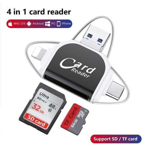SD Card Reader de memoria sd micro Adapter carte sd Type C OTG Memory Cardreader For adaptador iphone Samsung MacBook
