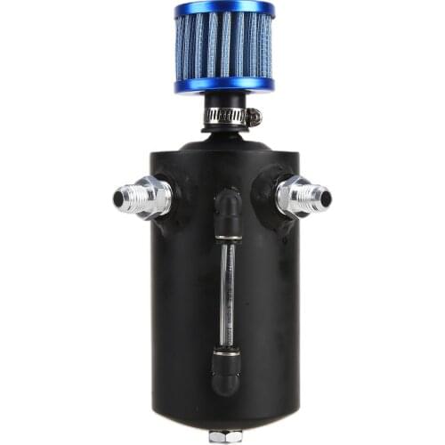 Fuel Container 500ml Universal Aluminum Allo Oil Catch Tank Can with Filter for Car