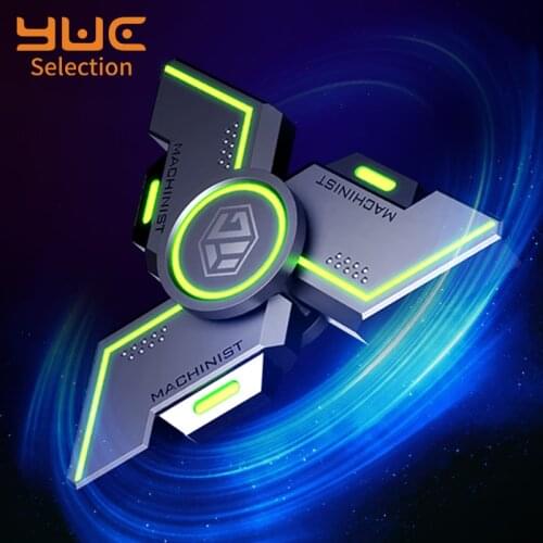 YUC Luminous Light Fidget Spinner Adult Stress Reliever Toys EDC Matte Metal Hand Spinner Ultra-long High-speed Glow In The Dark