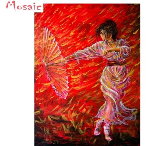 Umbrella woman,5D DIY Diamond Painting Private custom Diamond Painting Full Round Diamond Rhinestone Embroidery square drill