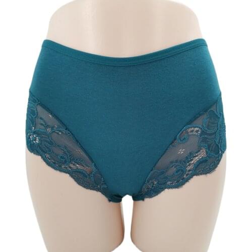 Womens cotton panties ladies' briefs sexy lace lingerie ladies' panties mid waist breathable underpant womens shorts underwear