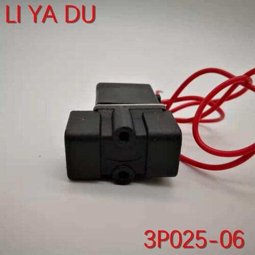 3P025-06 G1/8 Normally Closed Plastic Solenoid curtain two-way three-way valve Plastic steel 12V 24V 110V 220V
