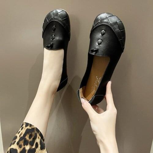 Women Slip On Ballet Flat Loafers Autumn Ladies Soft Casual Moccasins Female Fashion Comfort Woman Shoes Retro Plus Size fgh6