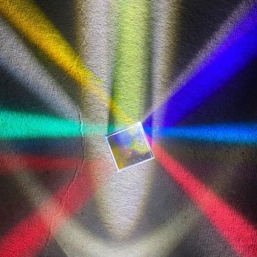 BK7/H-K9L 45*45*45mm/1.77*1.77*1.77in Cube of Light Creative Gift Optical Popular Science Customized Prism Colour