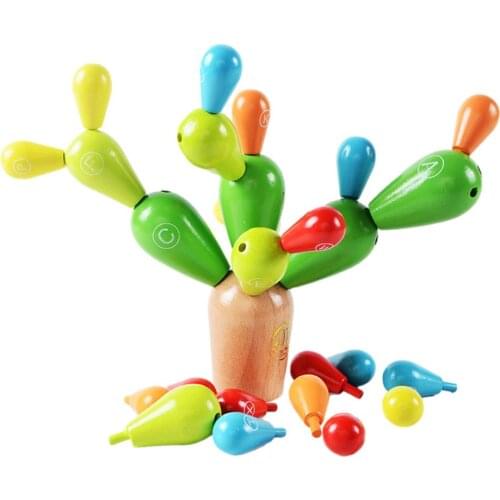 Children Wooden Stackable Game Early Education Puzzles Learning Toys Thickened And Solid Material With Smooth Surfaces