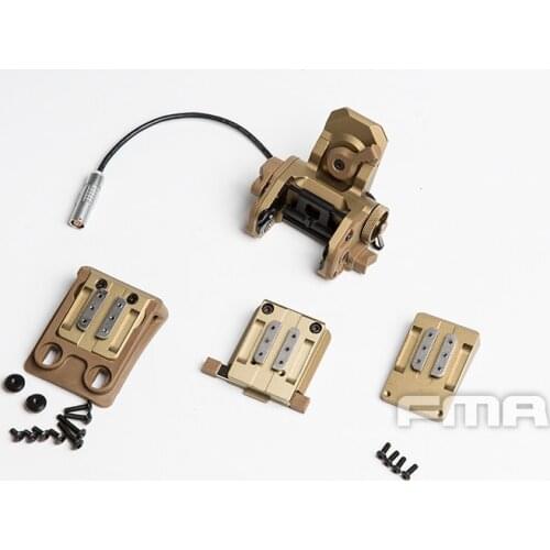 FMA Tactical Functional GSGM NVG Bracket w/ 1pcs Helmet Base Mount BK/DE TB1301