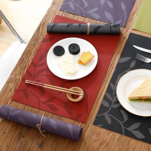 Placemat Heat Resistant Stain Resistant Anti-Water Non-Slip for Dining Table Washable Durable Place Mats Weave stripe Table Mats