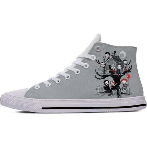 Maniac Park Horror Theme Jason Clown Saw halloween Casual Canvas Shoes High Top Lightweight Breathable Print Men women Sneakers
