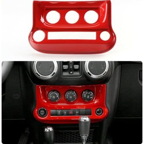 Air Conditioning Switch Panel Cover Trim Decor Frame For 2011+ for Jeep Wrangler JK