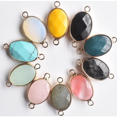 2020 hot selling natural druzy crystal quartz stone mixed pendants Connector for diy jewelry making 10pcs/lot Wholesale free