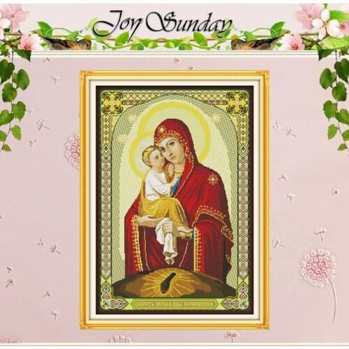 Madonna-and-child (13) Religion Patterns Counted Needle Arts Crafts Cross Stitch11 14CT Cross-Stitch Kits Embroidery Needlework