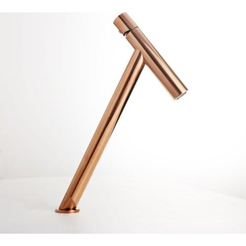 Matt Black/Rose gold Brass Bathroom Basin Faucet Single Handle Cold Hot Water Mixer Bathroom Sink Water Tap For Top Counter