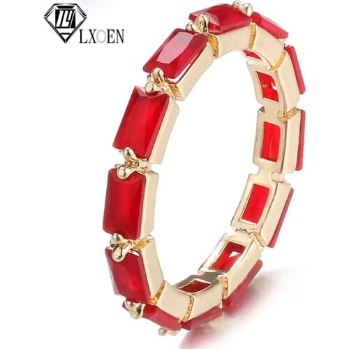 Fashion Mutilcolor AAA Cubic Zirconia Wedding Finger Rings for Women Luxury Suqare Crystal Stone Engagement Ring Party Jewelry