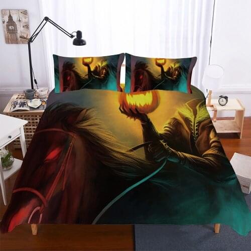 Bed Linen New Super Soft Bedding Happy Halloween Include Duvet Cover+pillowcases 2-3pcs/set Ropa Cama Duvet Cover Sets Skull 3d