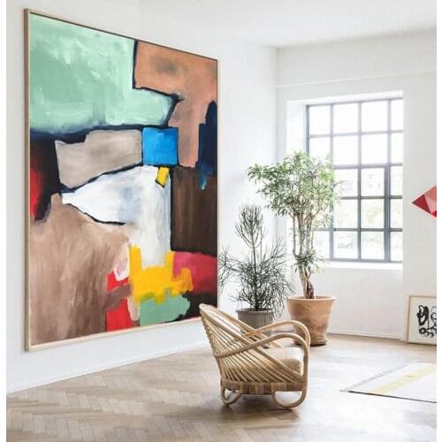 Hand-painted Good Quality Abstract Landscape Oil Painting Sea Sky Oil Paintings