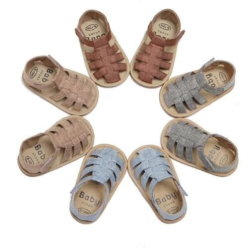 0-24 Months Unisex Infant Solid Color Anti-Slip Sandals Multicolor Summer Baby Newborn Boys Girls Soft Sole Casual Shoes