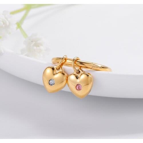 Birthstone Sweet Heart Earrings Personalized Heart Earrings Dangle Drop Love Earrings Custom Birthday Gift Birth Stone Jewelry