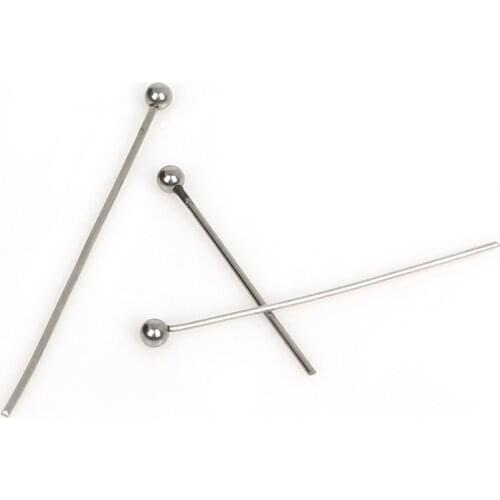 Different sizes 20mm / 25mm / 30mm Stainless Steel Head Pins 50pcs / Pack Ball Pins Jewelry Findings For Jewelry Making