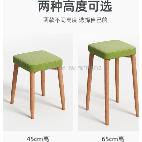 Nordic Dining Chair Household Solid Wood Dining Stool Modern Makeup Desk Simple Leisure Iron Chair Back Bar