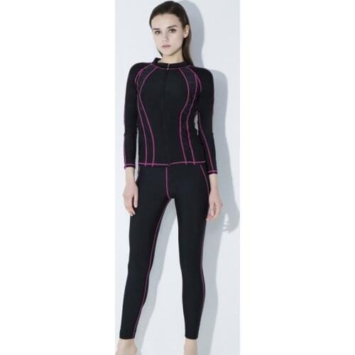 Sports Long Sleeve 2 Pieces Swimwear Women Wetsuit Scuba Diving Swimsuit Fullbody Triatlon Suit Windsurfing Clothes UV Rushgard