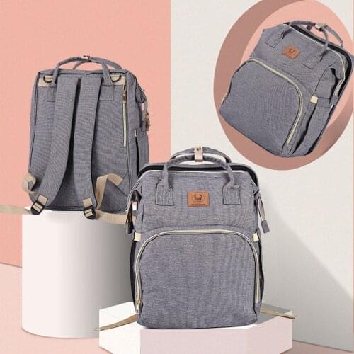 Mommy Baby Diaper Bag Bed Backpack For Mom Maternity Bag For Stroller Nappy Bag Large Capacity Bag For Baby Care With Hooks New