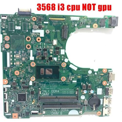 Really Stock For DELL 3568 Motherboard I3-6006U 0HWGWK SR2UW with VGA Not GPU 100% Test Good Working Box Packing