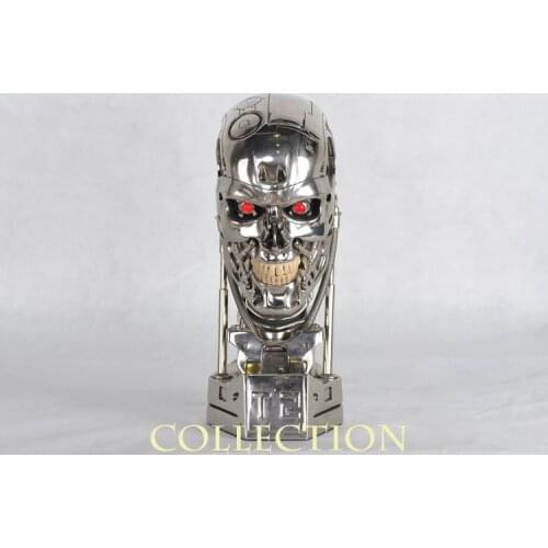 1:1 Terminator T-800 Skull Bust 3D Model Skull Endoskeleton Lift-Size Bust Figure Resin LED EYE