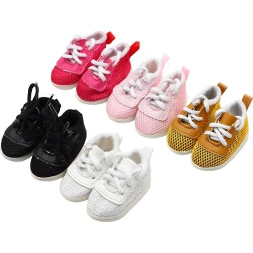 1Pair Mini dolls shoes For 14.5"girl dolls as Fit 20cm Plush EXO dolls sandle Canvas sneakers shoes