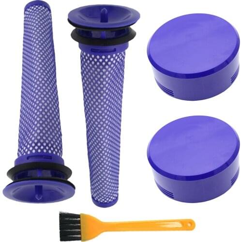 2 Pack Pre-Filters and 2 Pack HEPA Post-Filters Replacements Compatible for Dyson V8 and V7 Cordless Vacuum Cleaners