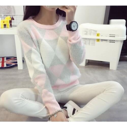 2020 Women Slim Sweaters Pullovers Tops Casual Long Sleeve Knitted Sweater Blouse Jumper Femme