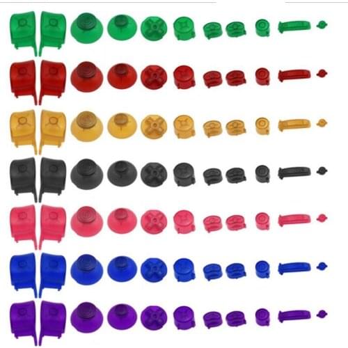 25SETS/ LOT For Gamecube Controller Mod Colorful Complete button set with Thumbsticks for N GC button set