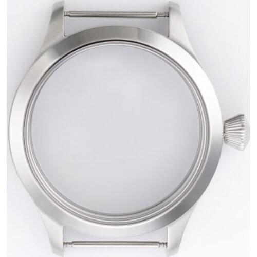 CORGEUT 45mm stainless steel watch case fit for 6497 6498 Hand Winding movement -BK45