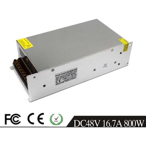 48V DC Power Supply Switching 16.7A 800W Driver Transformers 220V 110V AC To DC48V Power Adapter for CCTV DIY CNC Stepper Motor