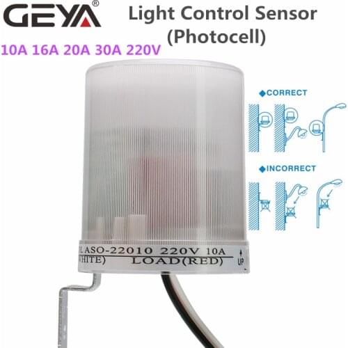 Free Shipping GEYA Automatic Day-Light PHOTO-ELECTRIC STREET LIGHTING CONTROL 6A 10A 20A 30A 220VAC OR 110VAC