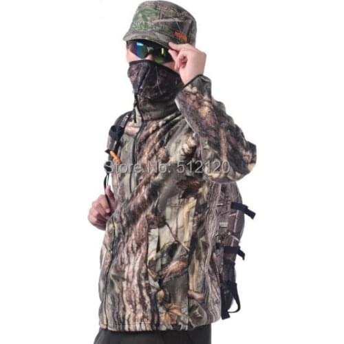 Free shipping Brand fleece thermal clothing autumn/winter camouflage cover top outside coat casual fleece clothing Jacket