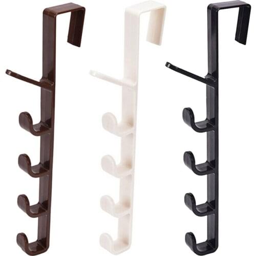 Household Multi-purpose Five-segment Hooks Storage Hook Rack Organizer Clothes Coat Hat Bag Hanger Holder Home Room Wall Hook
