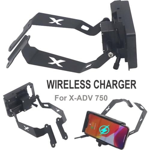 For HONDA X-ADV 750 XADV XADV750 GPS Bar Mobile Phone USB Navigation Bracket Motorcycle USB Wireless Charging Mount