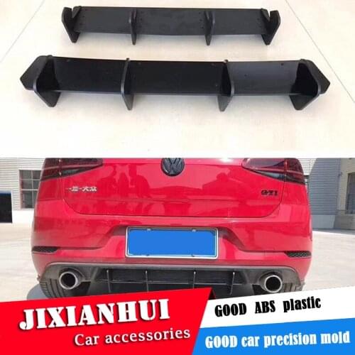 For VW GOLF 7 GTI Body kit spoiler 2014-2017 For GOLF 7 R ABS Rear lip rear spoiler back Bumper Diffuser Bumpers Protector
